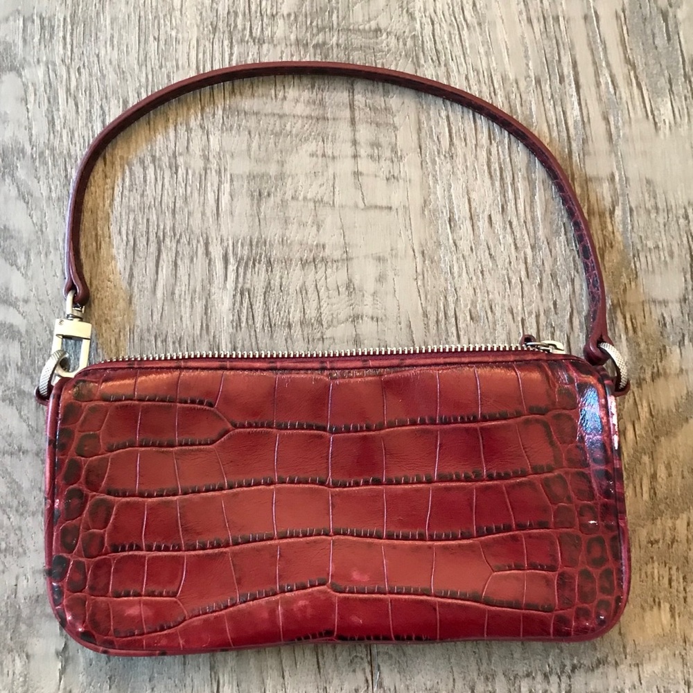 Vintage Leather Ann Taylor Red Clutch
